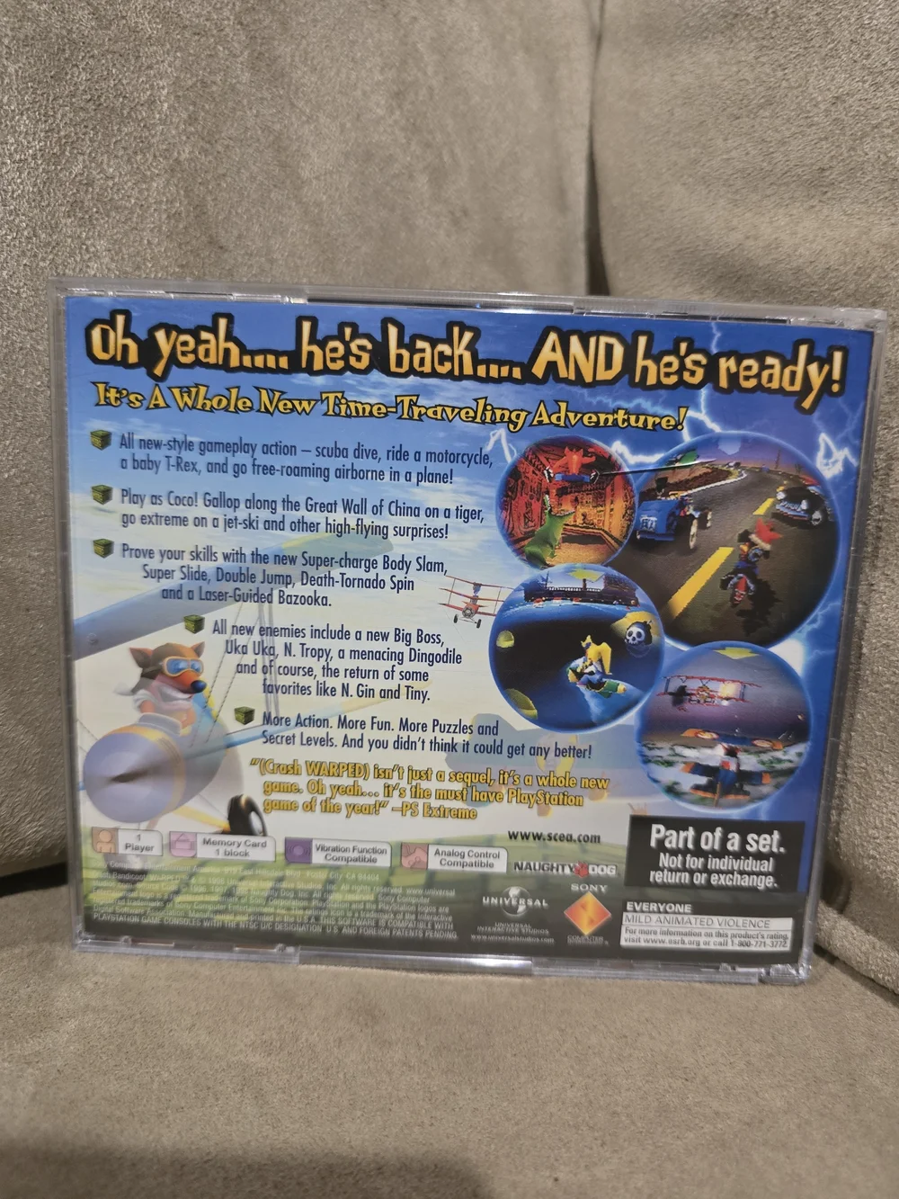 Sony PlayStation Crash Bandicoot: Warped Collectors' Edition